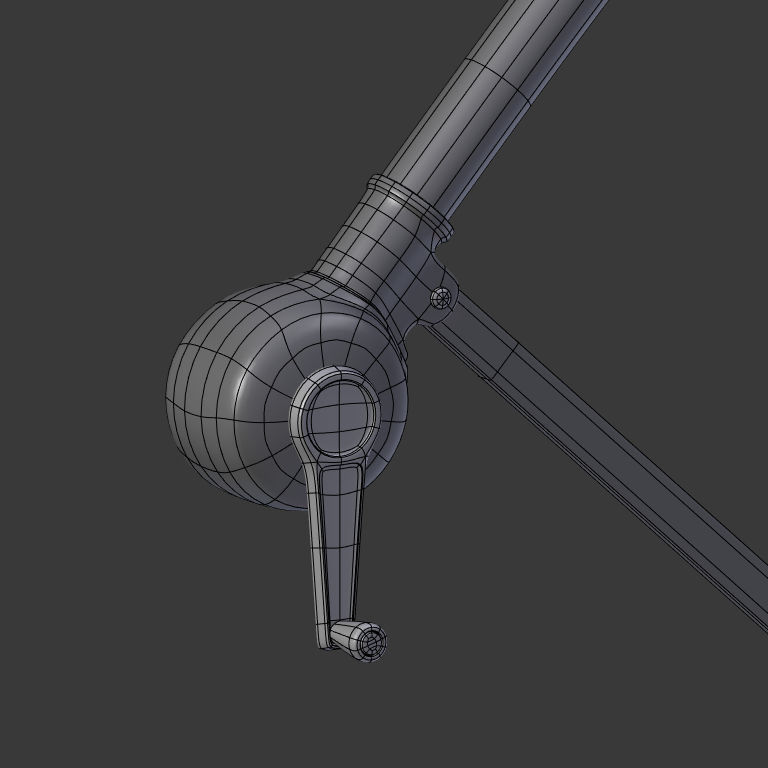 Patio Umbrella Low-poly 3D model_18