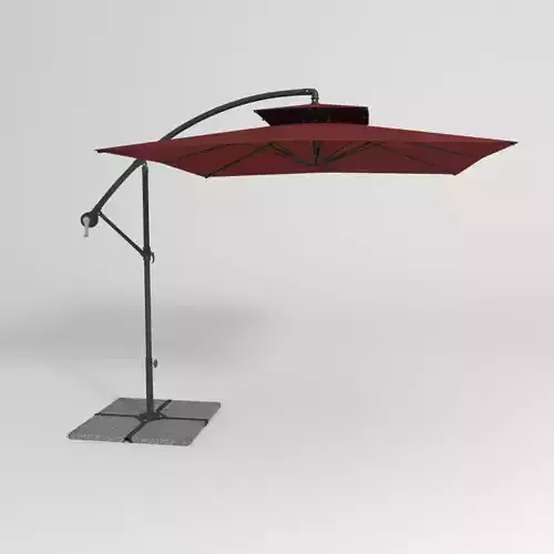 Patio Umbrella Low-poly 3D model
