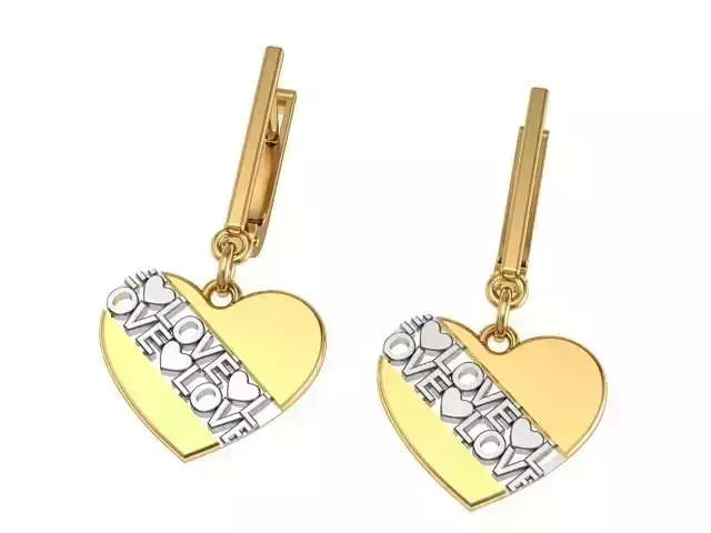Earrings two hearts 