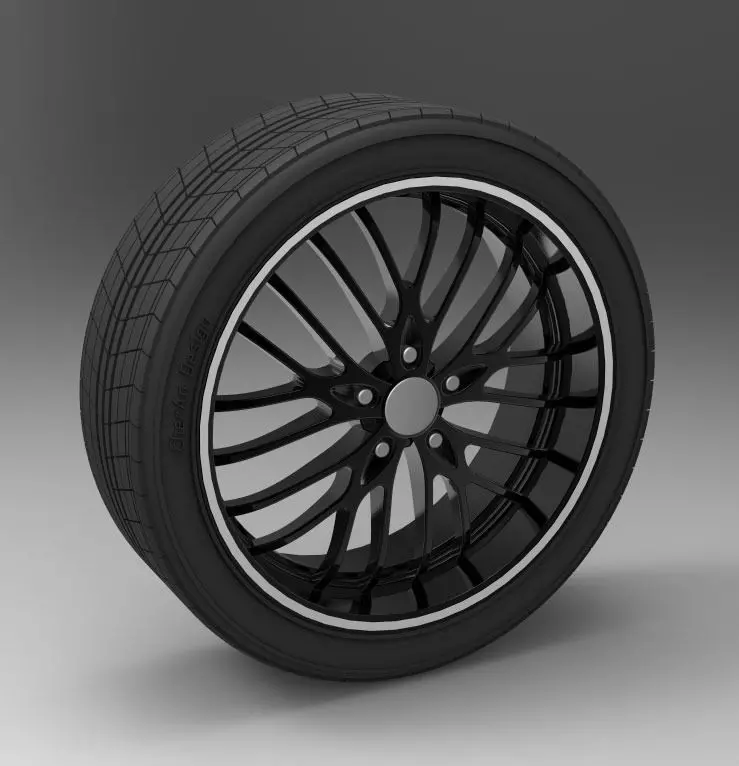 Wheel rim ADVANTI SG79 and tire Free 3D model