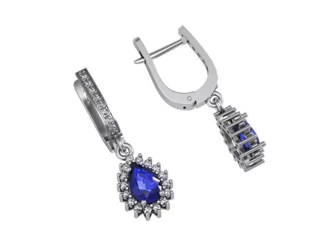 Earrings hanging 3D print model_0