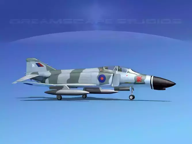 McDonnell Douglas F-4J Phantom II V22 UK 3D model