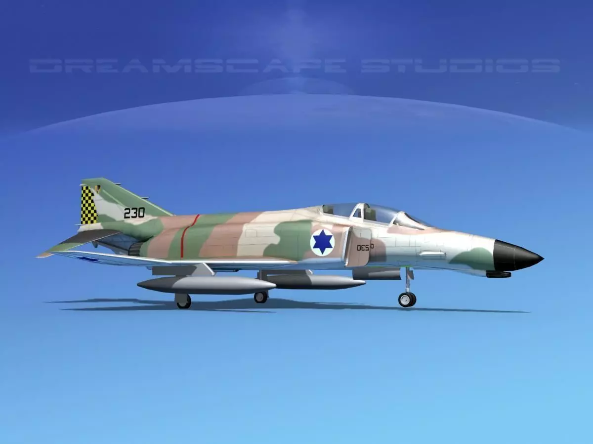McDonnell Douglas F-4J Phantom II V23 IDF 3D model_0