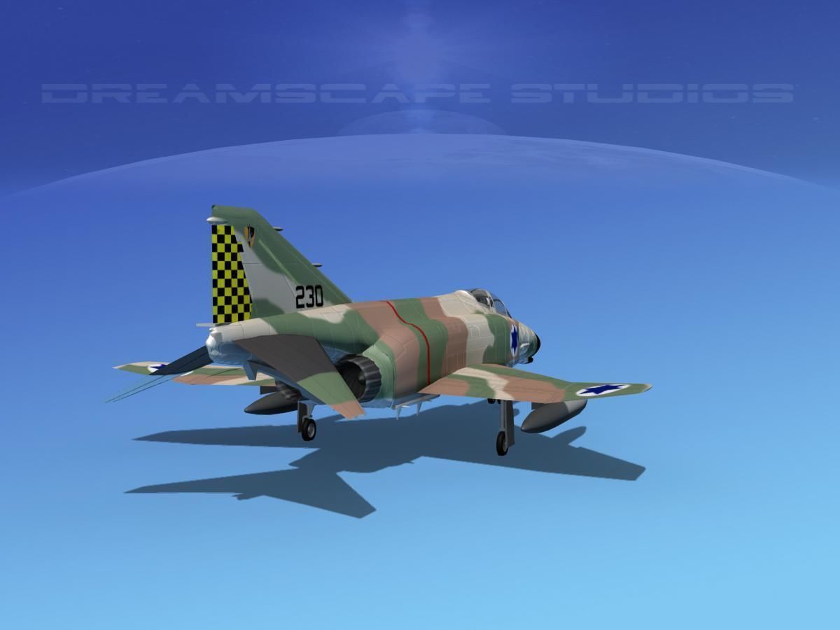 McDonnell Douglas F-4J Phantom II V23 IDF 3D model_3