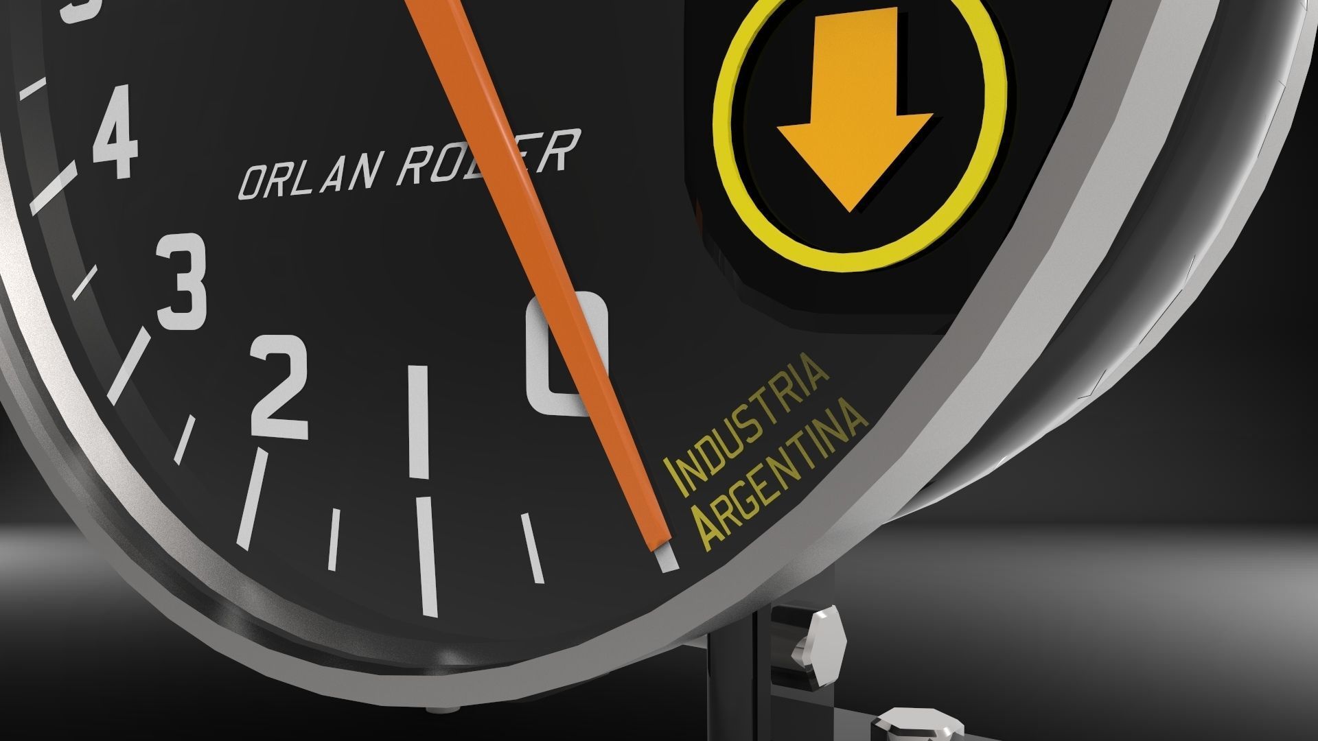 Tachometer Orlan Rober Mid-High Poly Low-poly 3D model_3