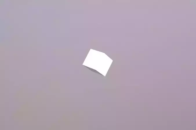 Cubee piece of paper in sky Free 3D model