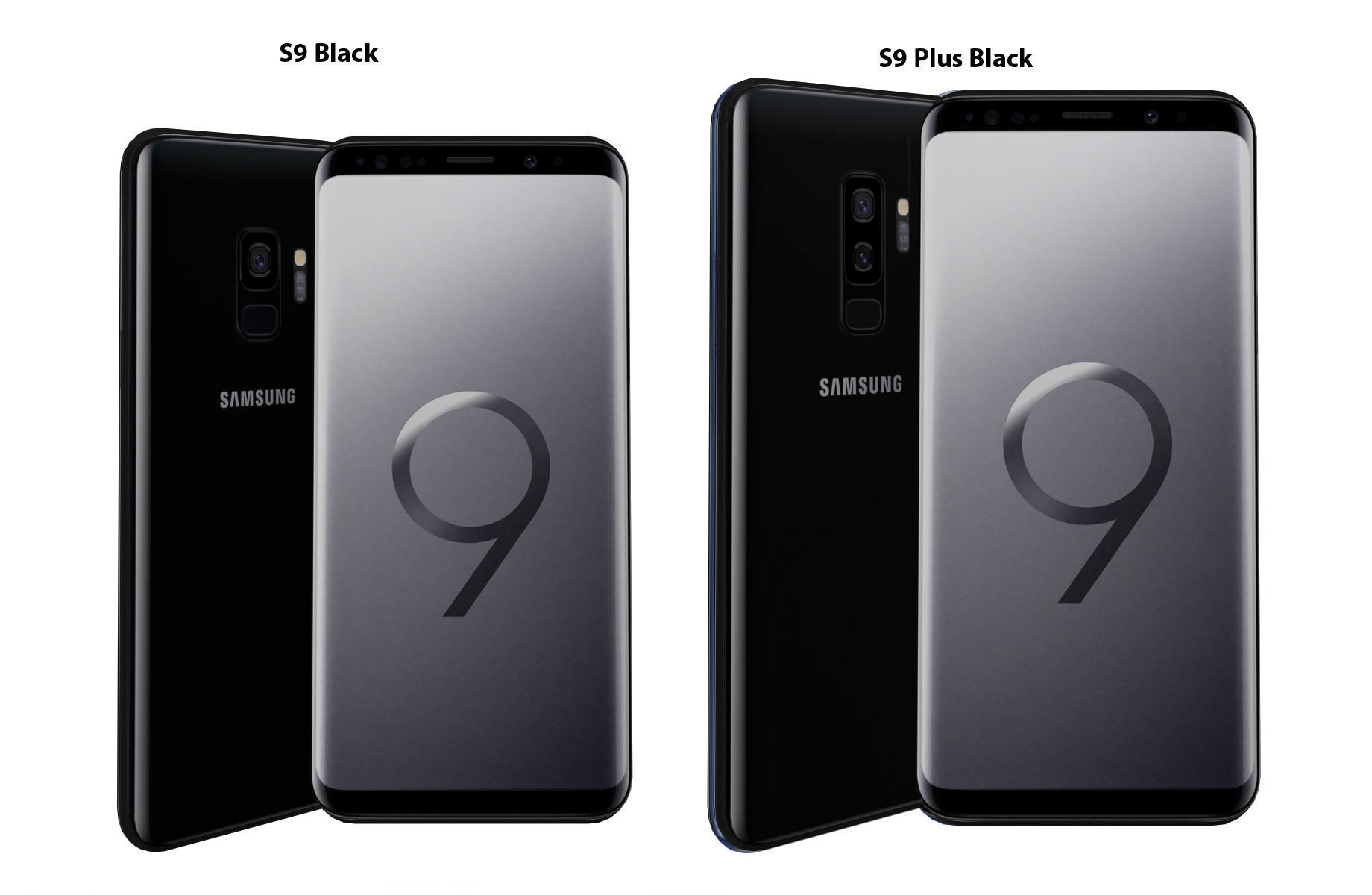 LowPoly Samsung Galaxy S9 and S9 Plus Models  AR VR Game Ready  Low-poly 3D model_1