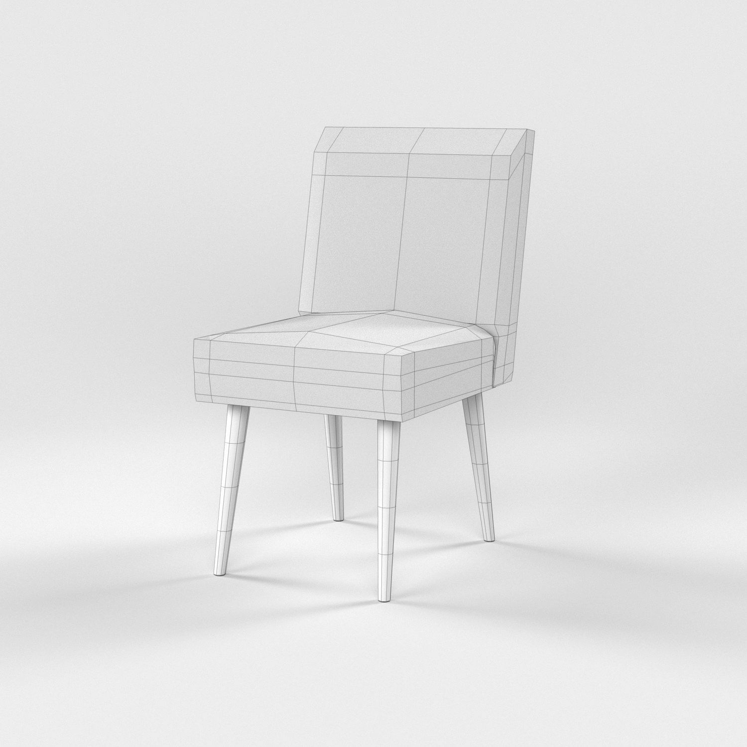10 chairs set Low-poly 3D model_37