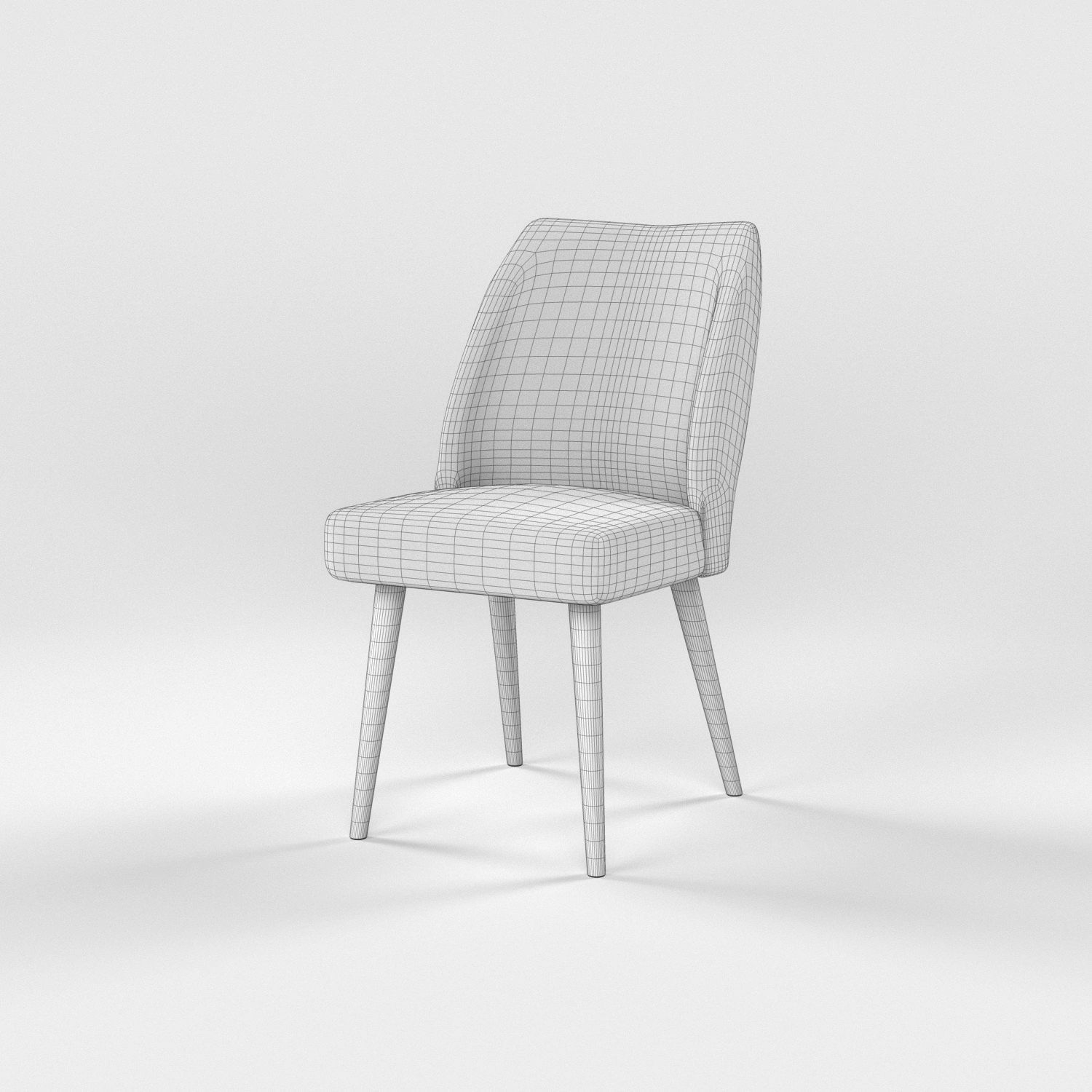 10 chairs set Low-poly 3D model_31