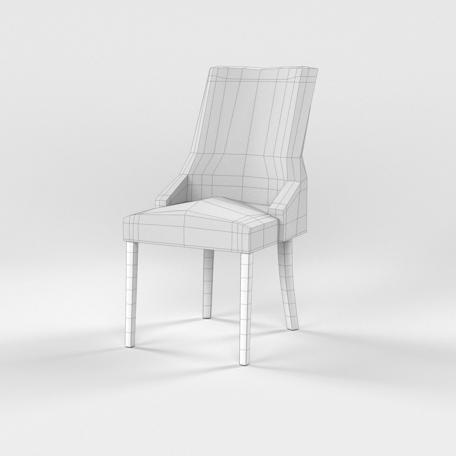 10 chairs set Low-poly 3D model_23