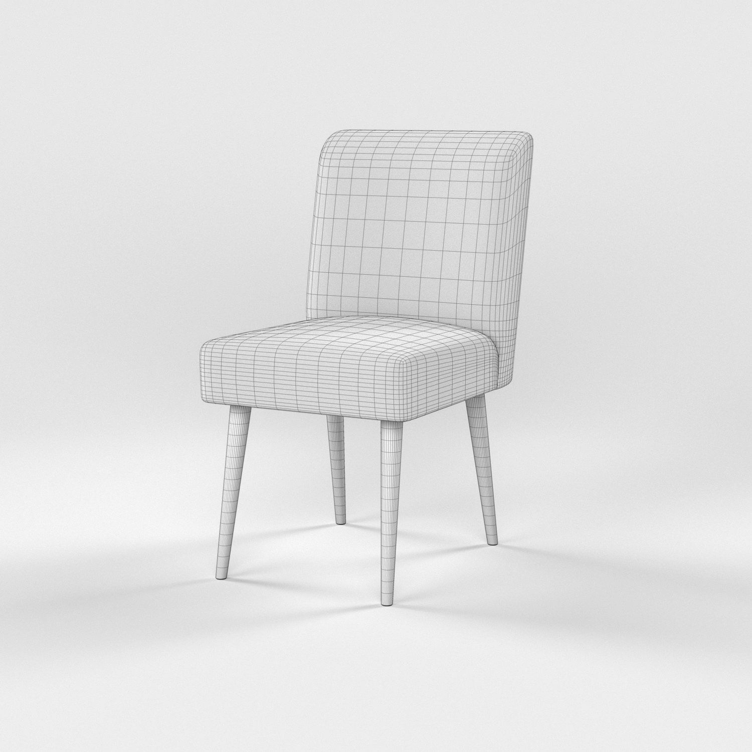 10 chairs set Low-poly 3D model_38