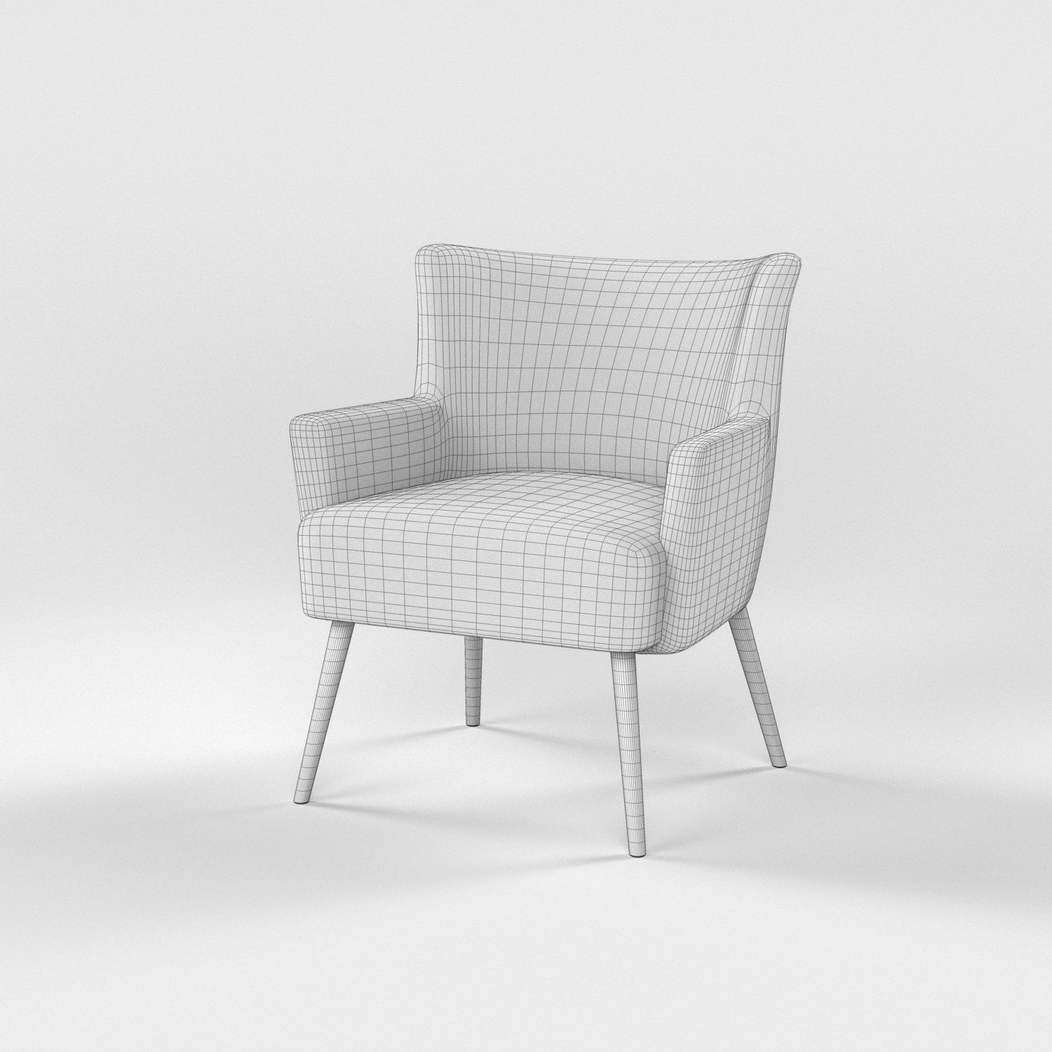 10 chairs set Low-poly 3D model_35