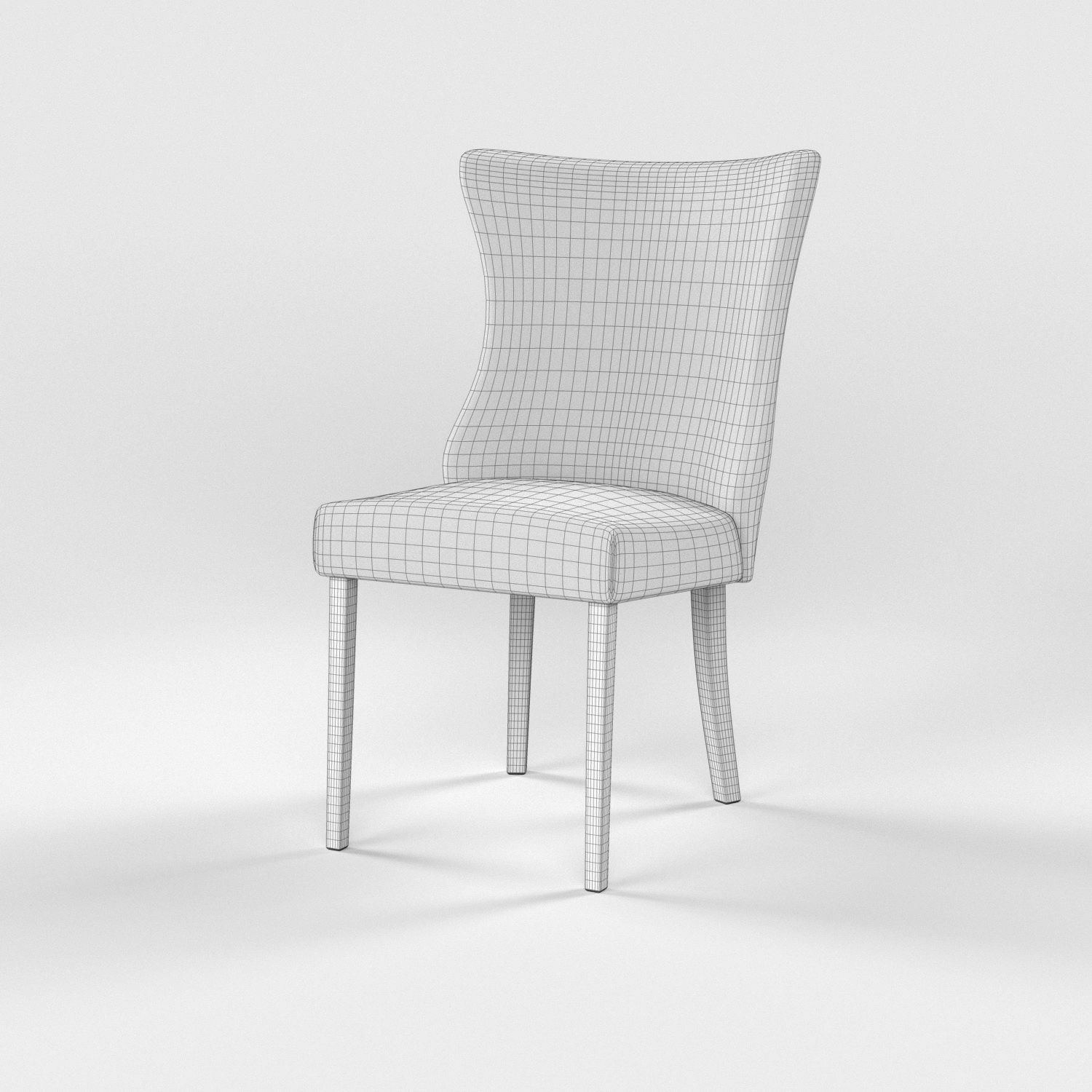 10 chairs set Low-poly 3D model_21