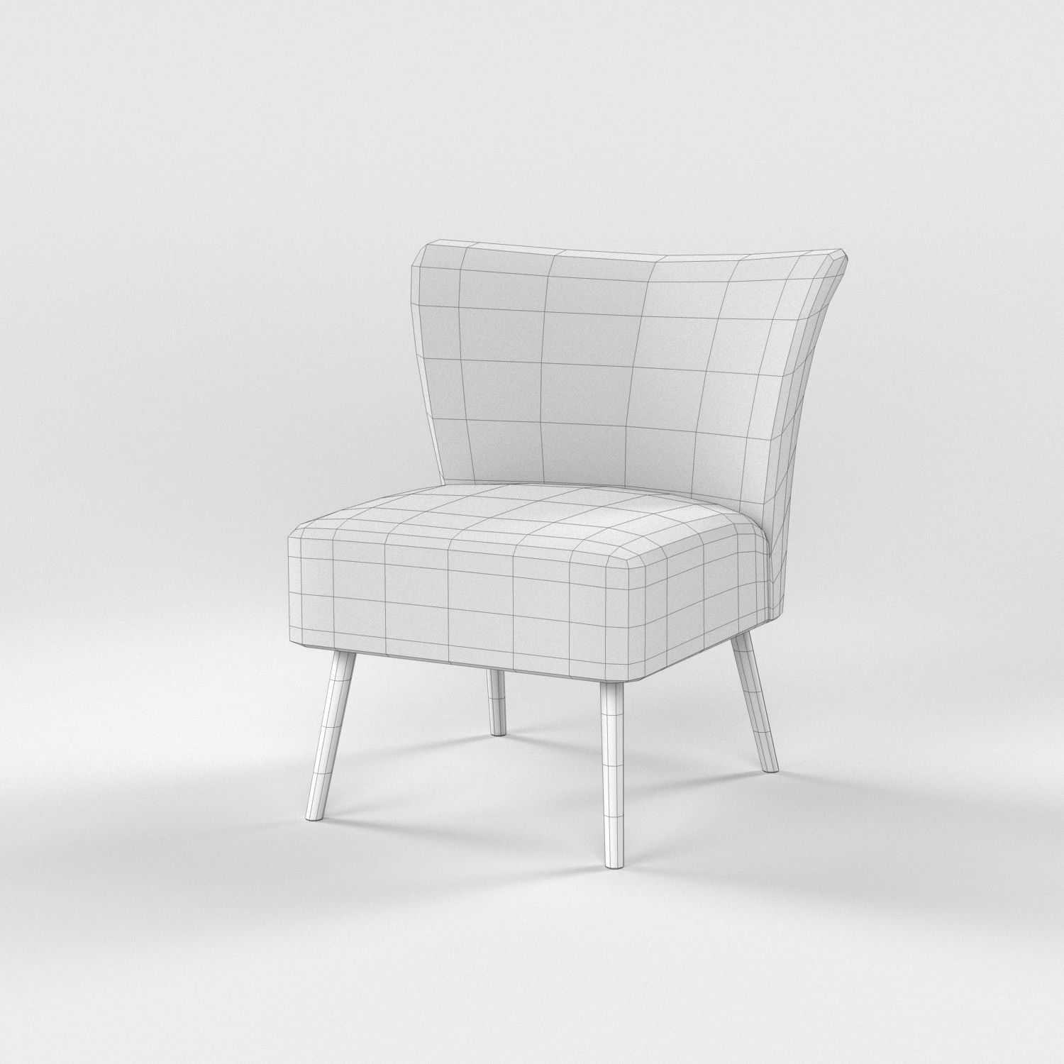 10 chairs set Low-poly 3D model_27