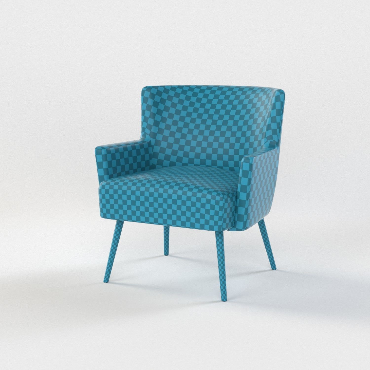 10 chairs set Low-poly 3D model_8