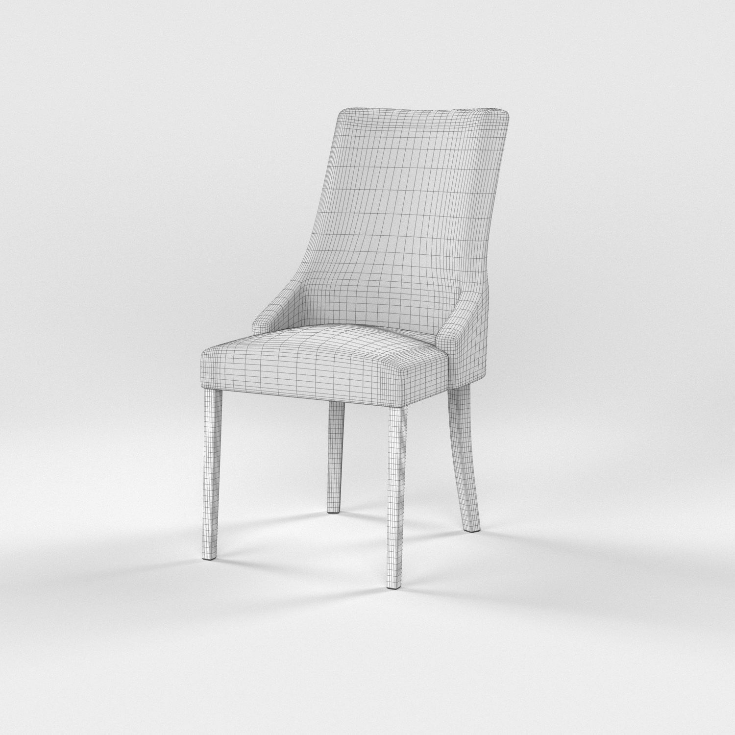 10 chairs set Low-poly 3D model_24