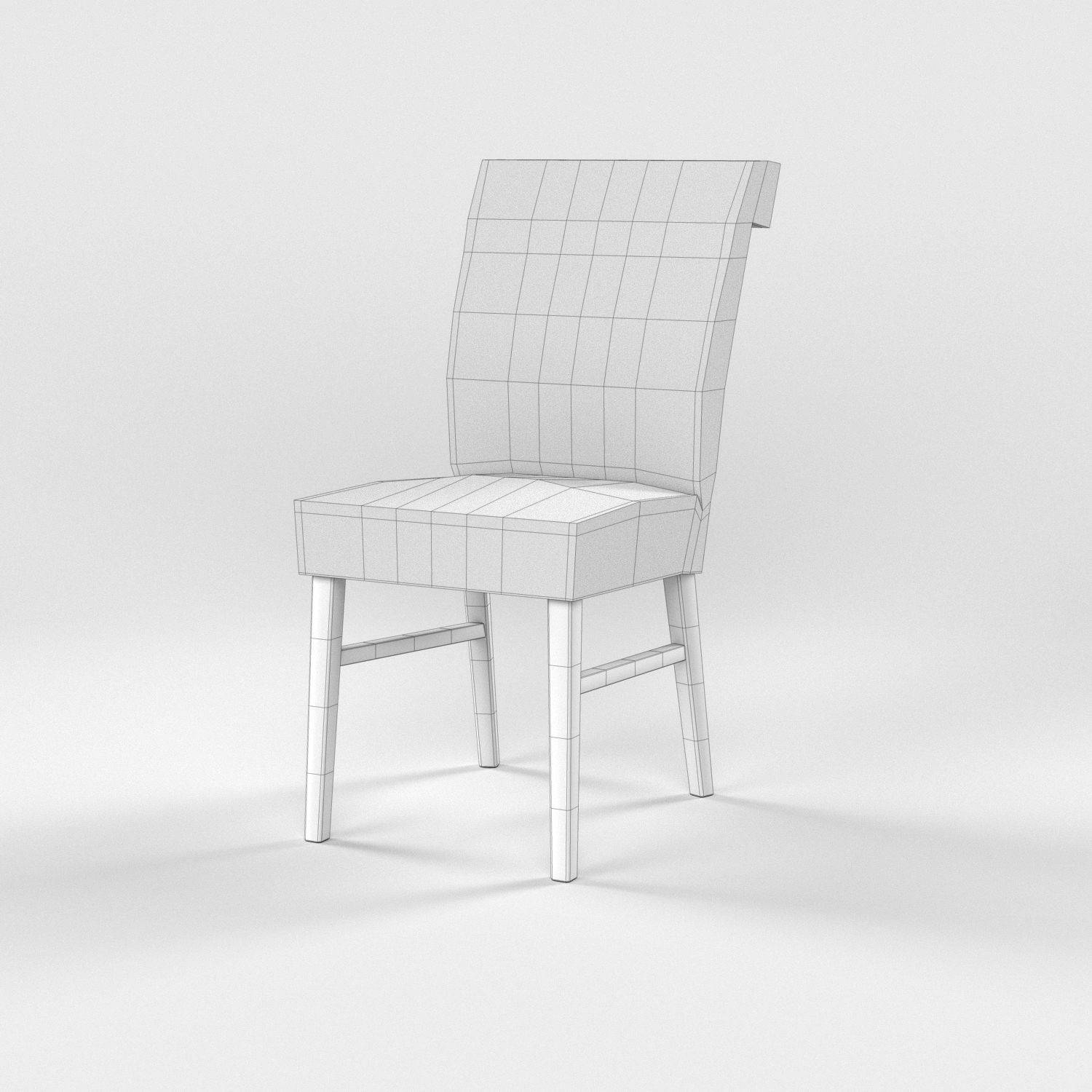 10 chairs set Low-poly 3D model_40