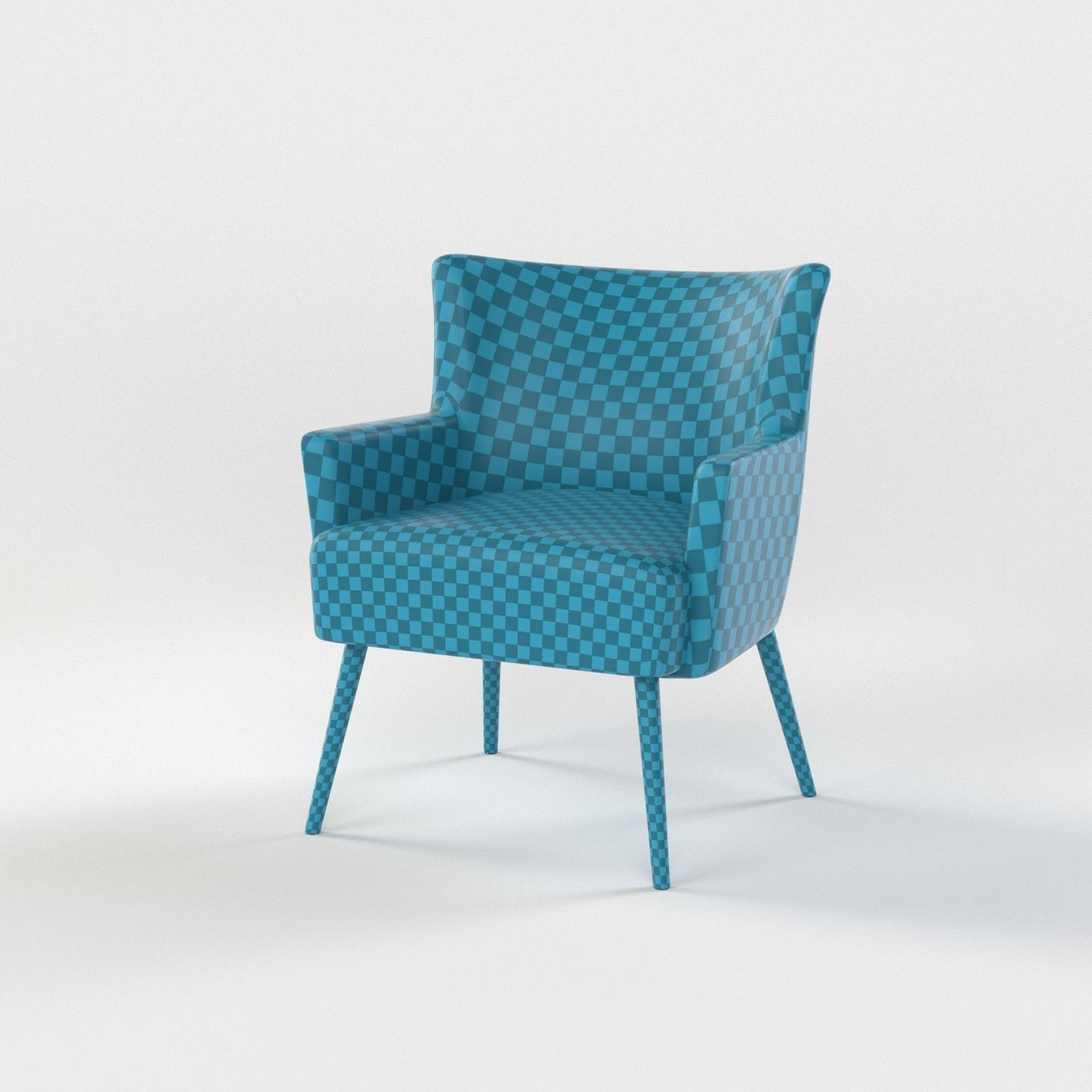 10 chairs set Low-poly 3D model_10