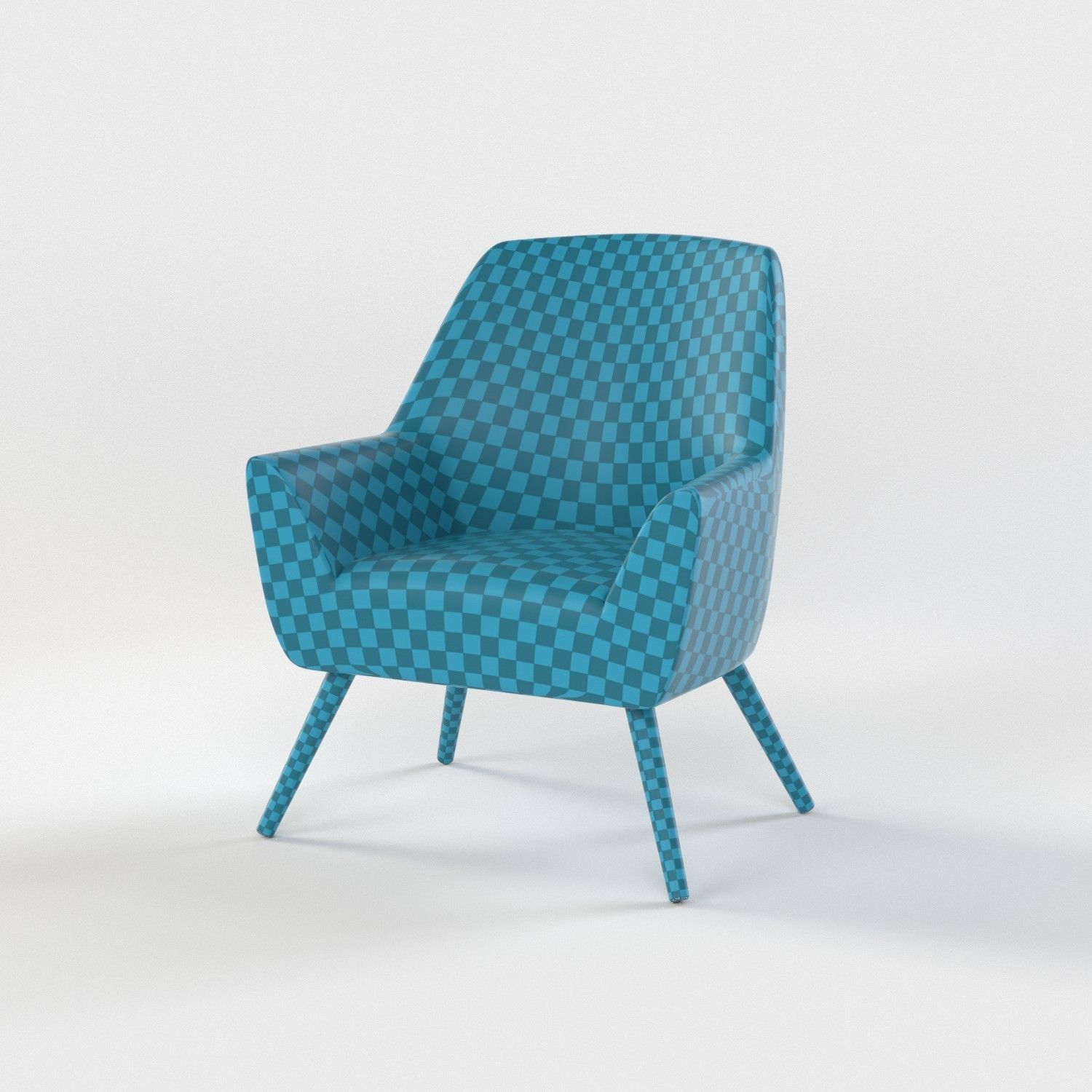 10 chairs set Low-poly 3D model_6