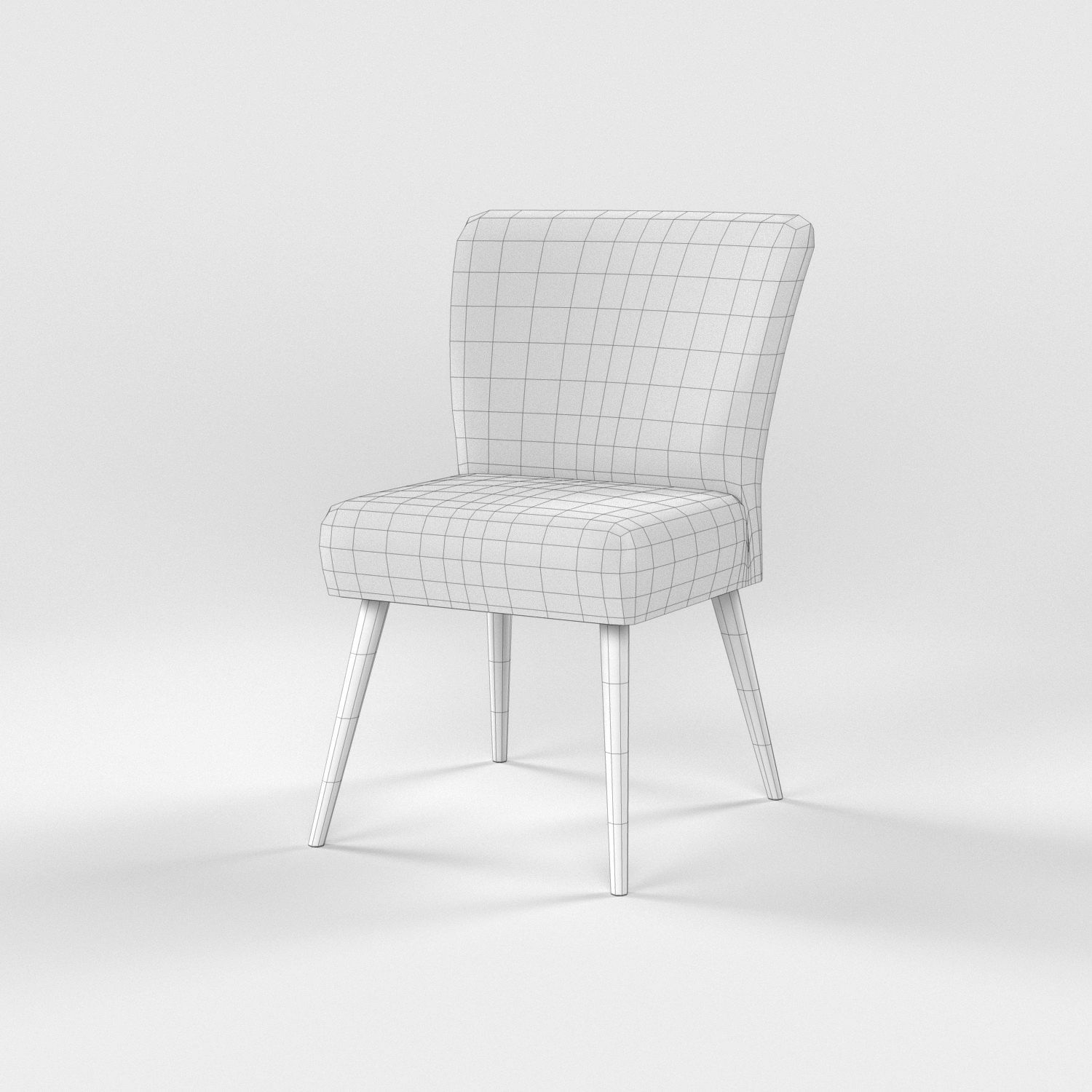 10 chairs set Low-poly 3D model_33