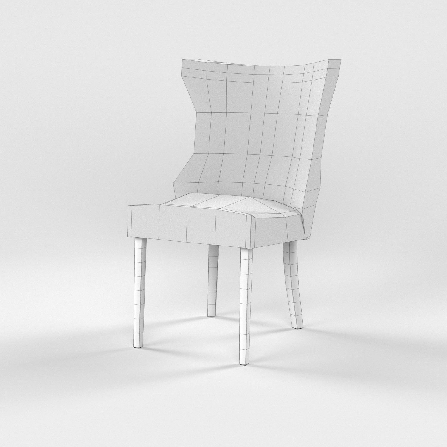 10 chairs set Low-poly 3D model_22