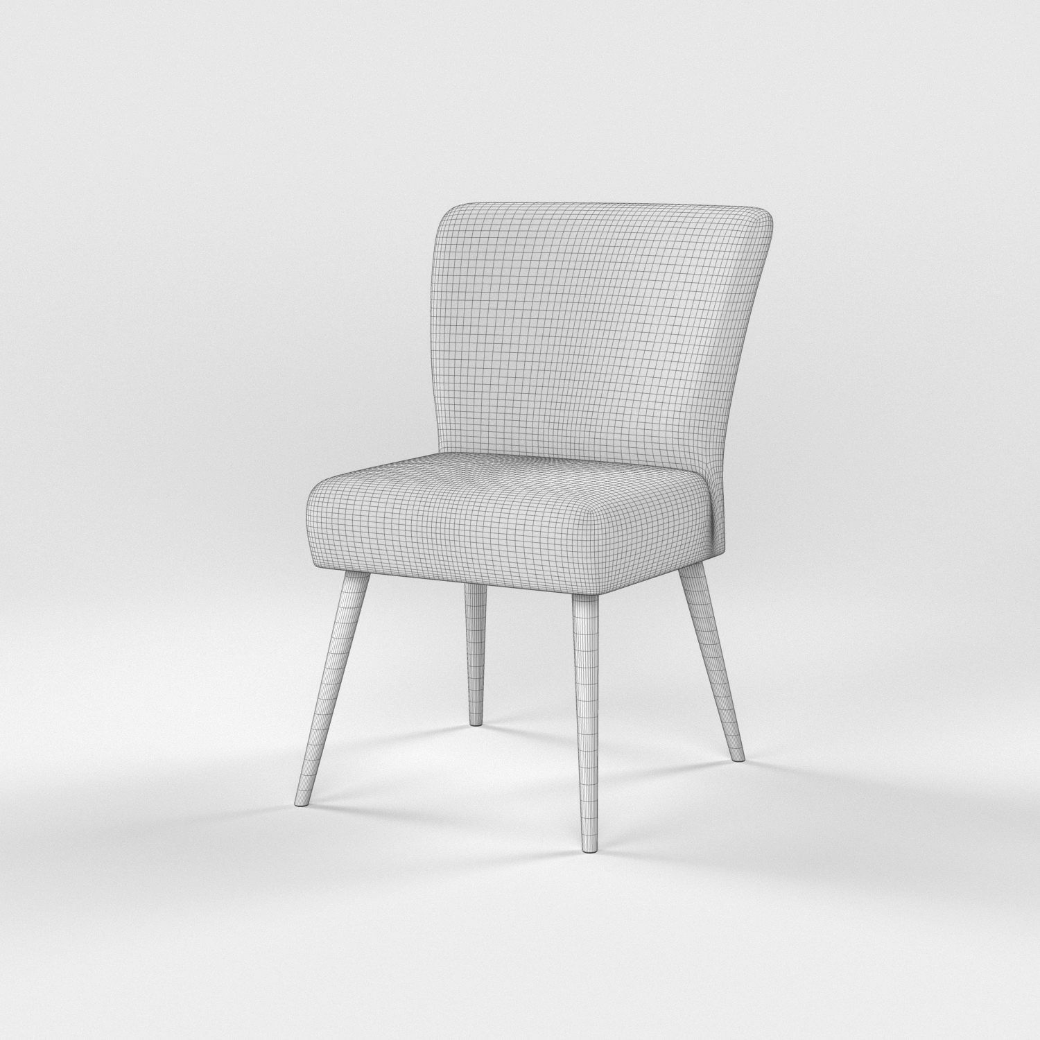 10 chairs set Low-poly 3D model_34