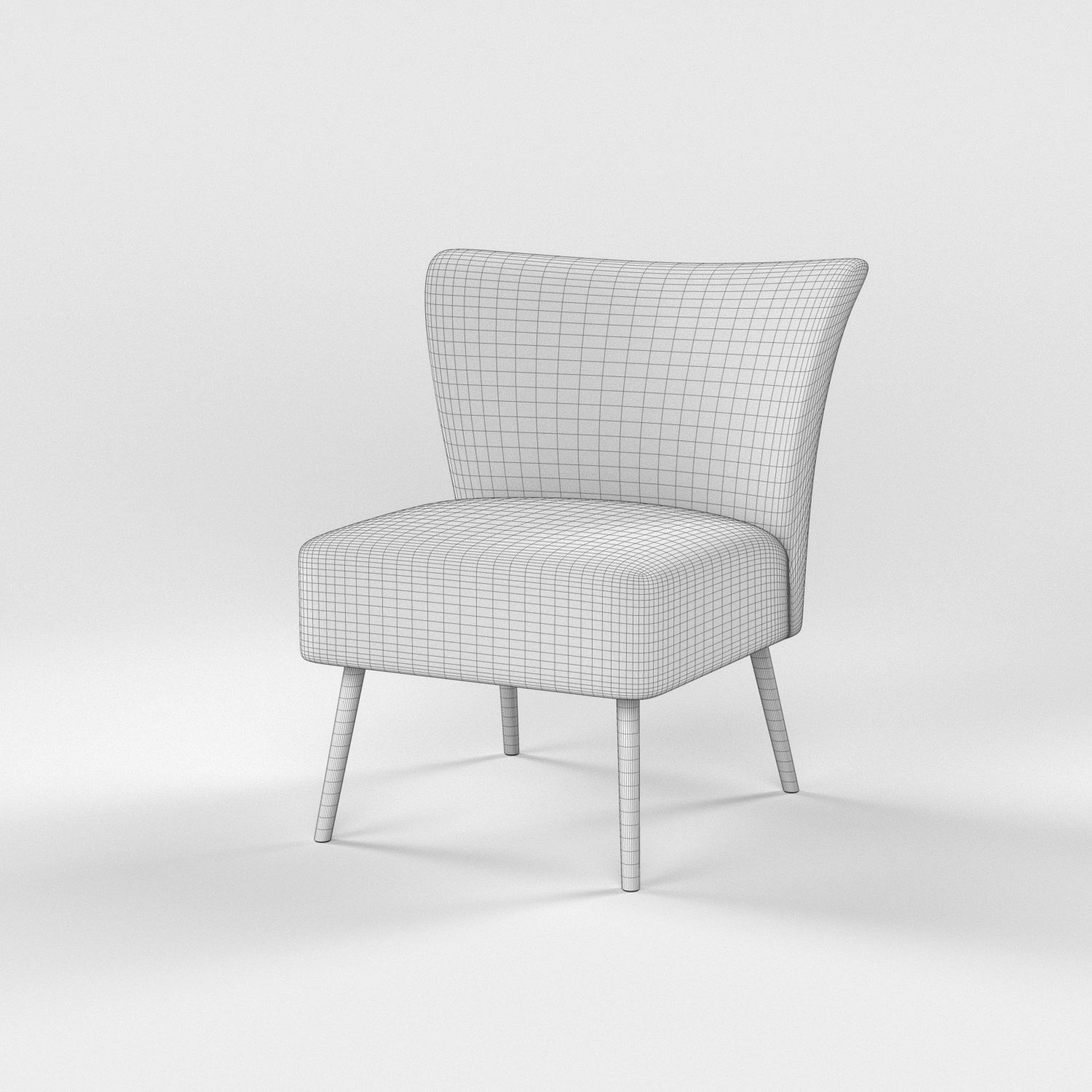 10 chairs set Low-poly 3D model_28