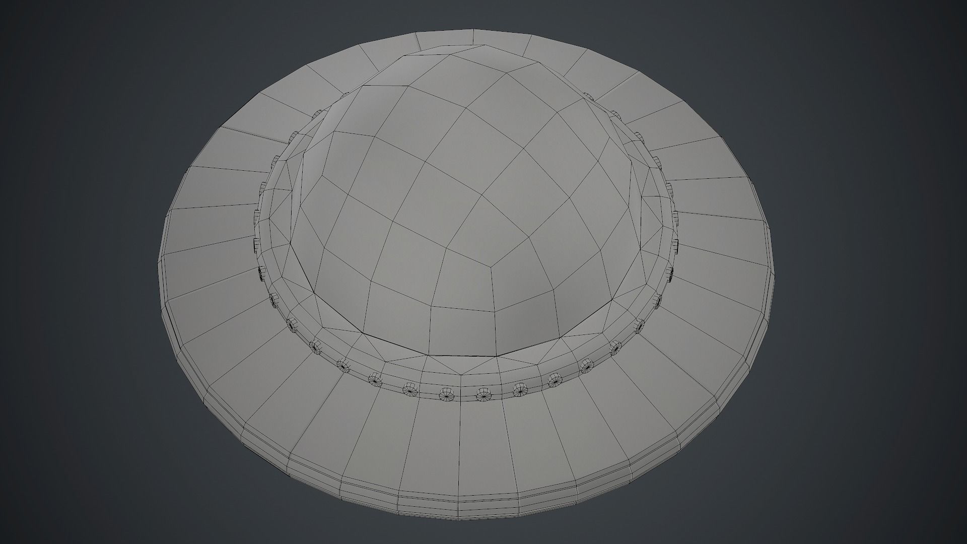 Cartoon UFO 1 PBR Game Ready Low-poly 3D model_14