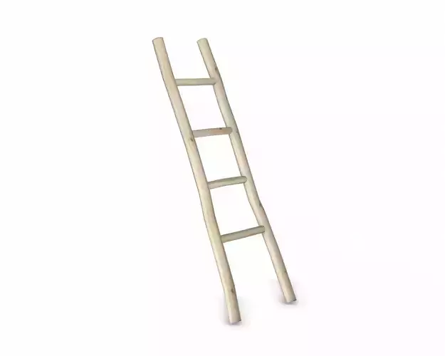 Low Poly Wood Ladder