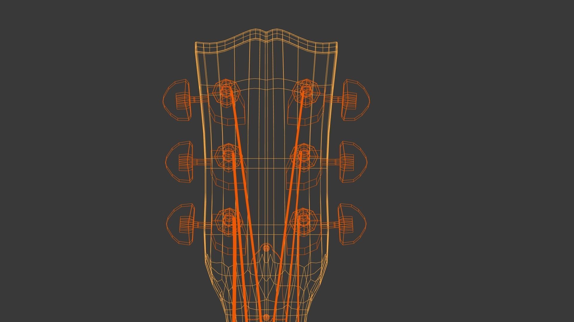 Guitar  Gibson ES-335 Low-poly 3D model_9