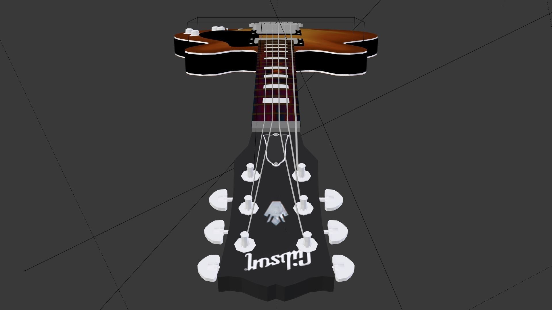 Guitar  Gibson ES-335 Low-poly 3D model_4