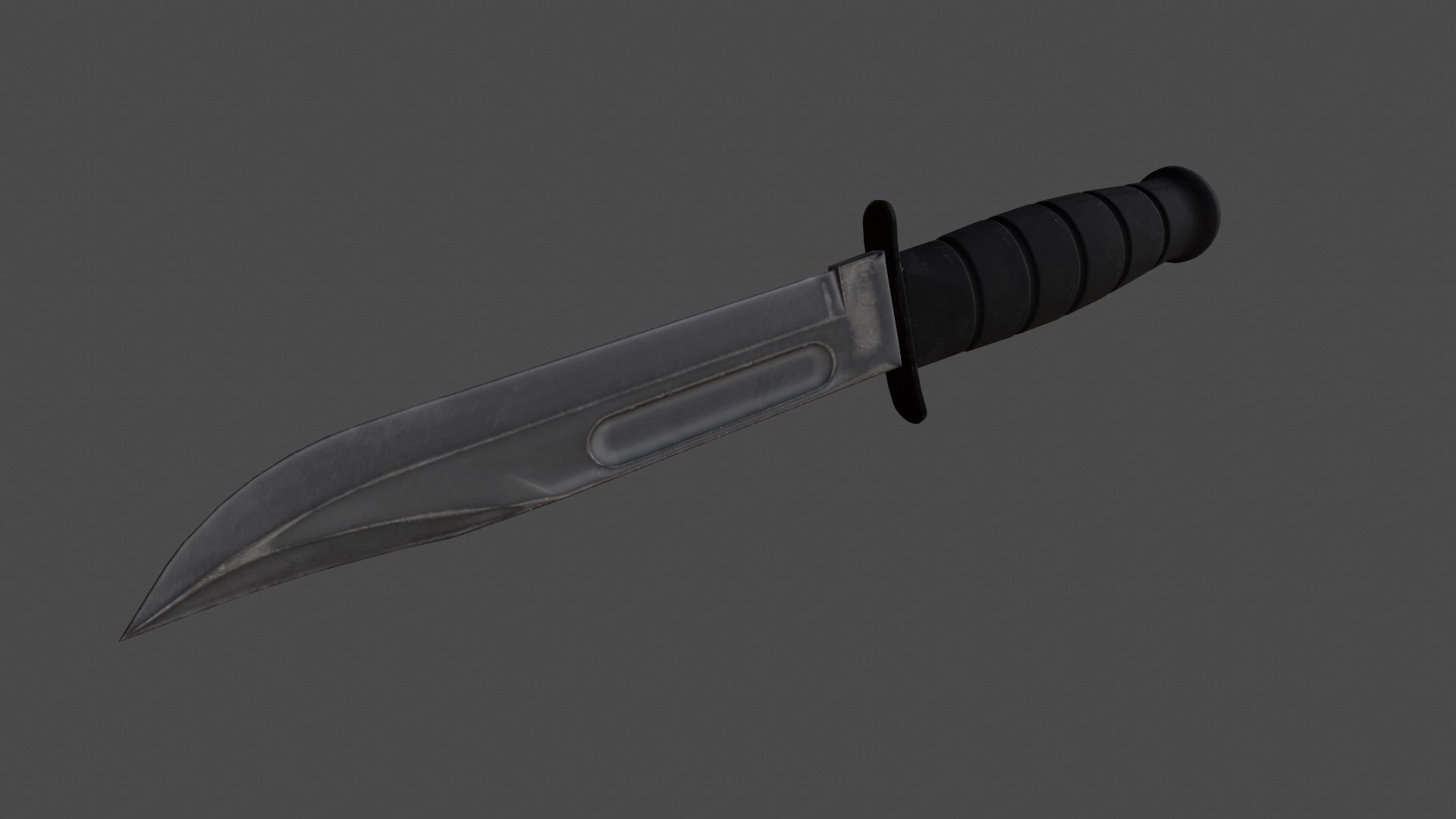 knife 5 Low-poly 3D model_4