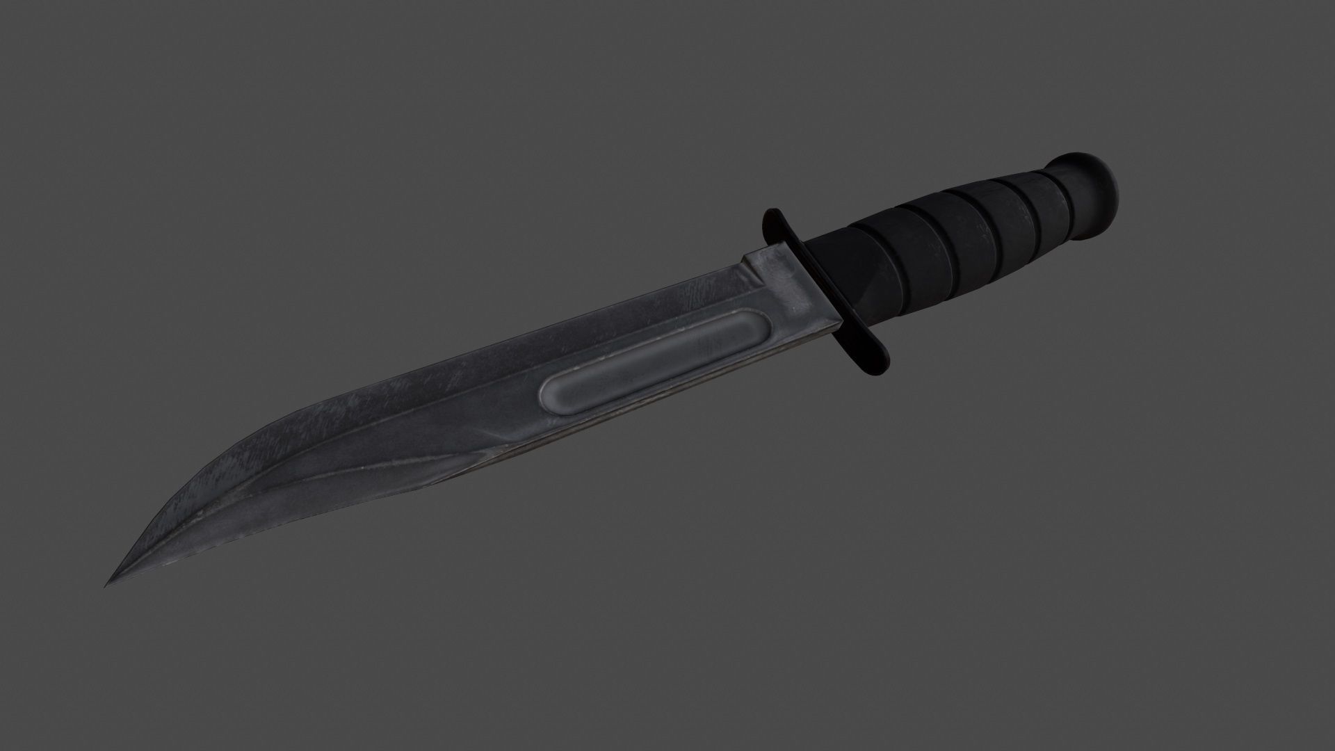 knife 5 Low-poly 3D model_2