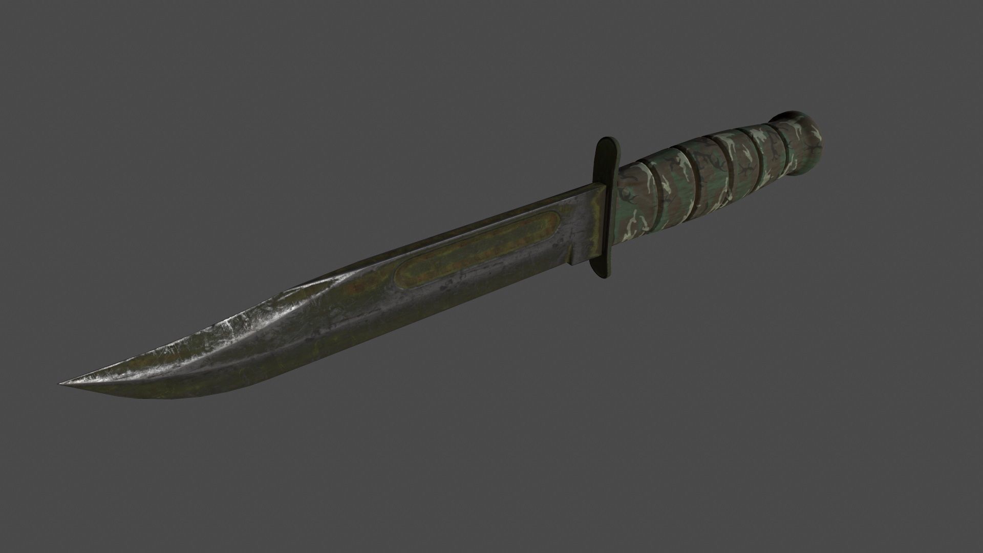 knife 7 Low-poly 3D model_2