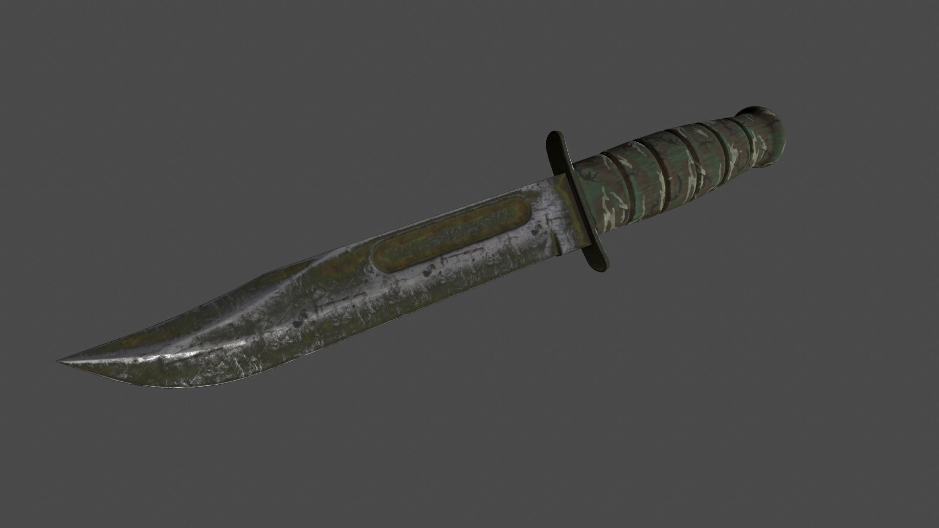 knife 7 Low-poly 3D model_1