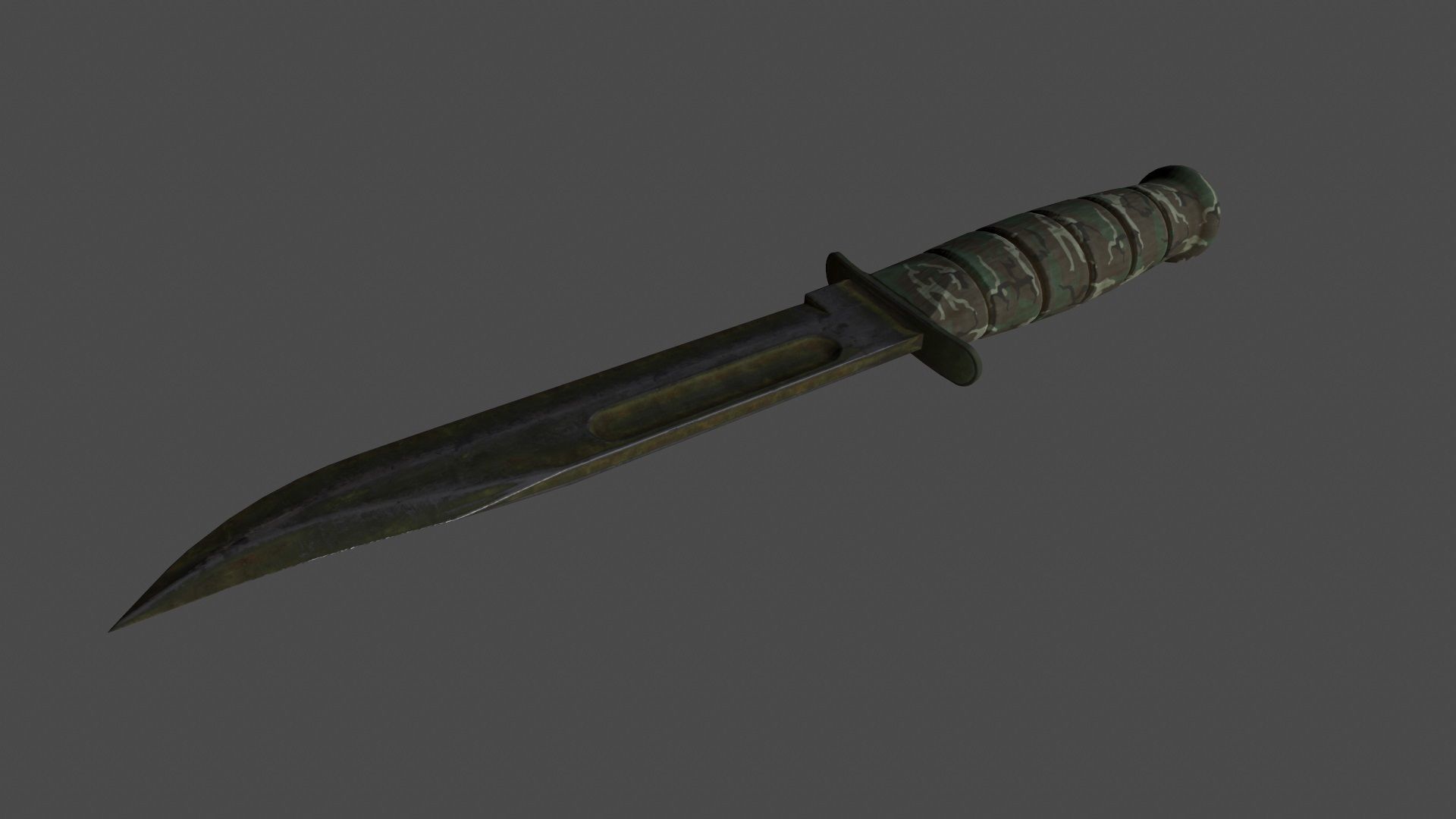 knife 7 Low-poly 3D model_4