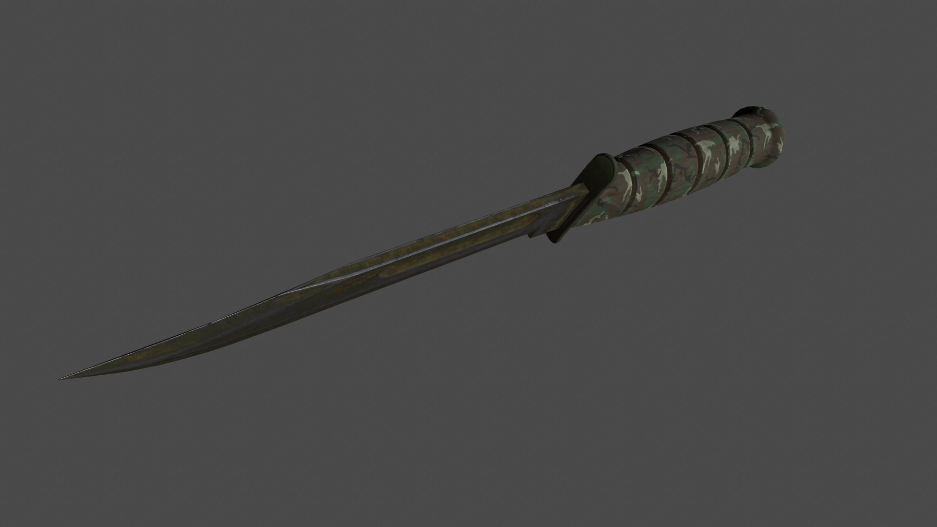 knife 7 Low-poly 3D model_3