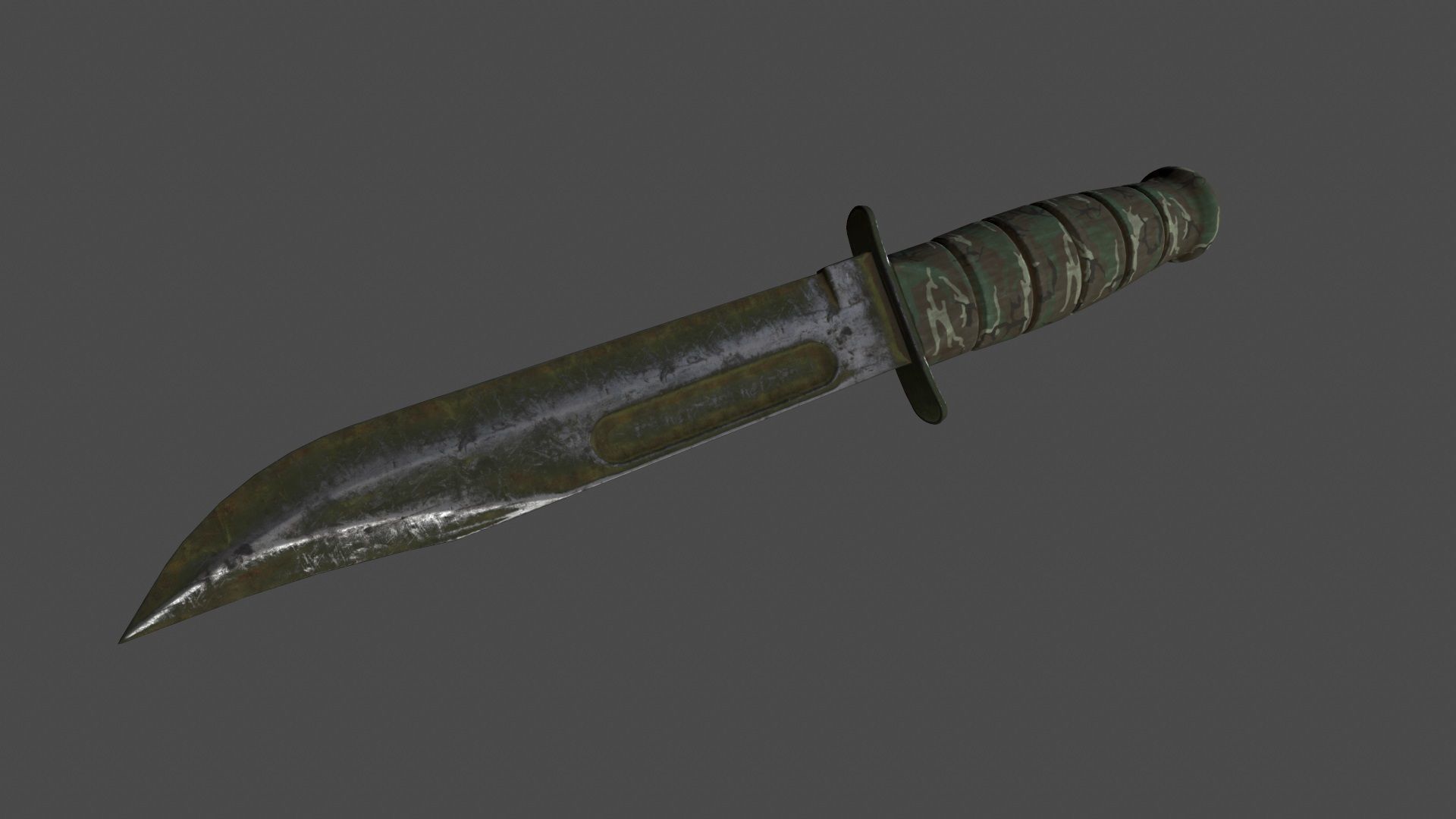 knife 7 Low-poly 3D model_5