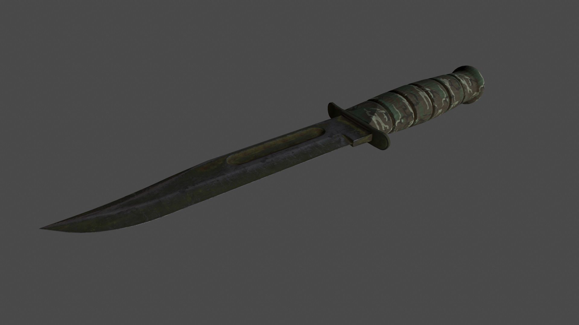 knife 7 Low-poly 3D model_8