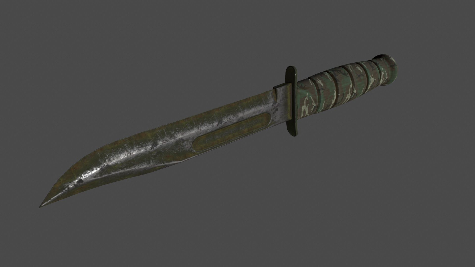 knife 7 Low-poly 3D model_6