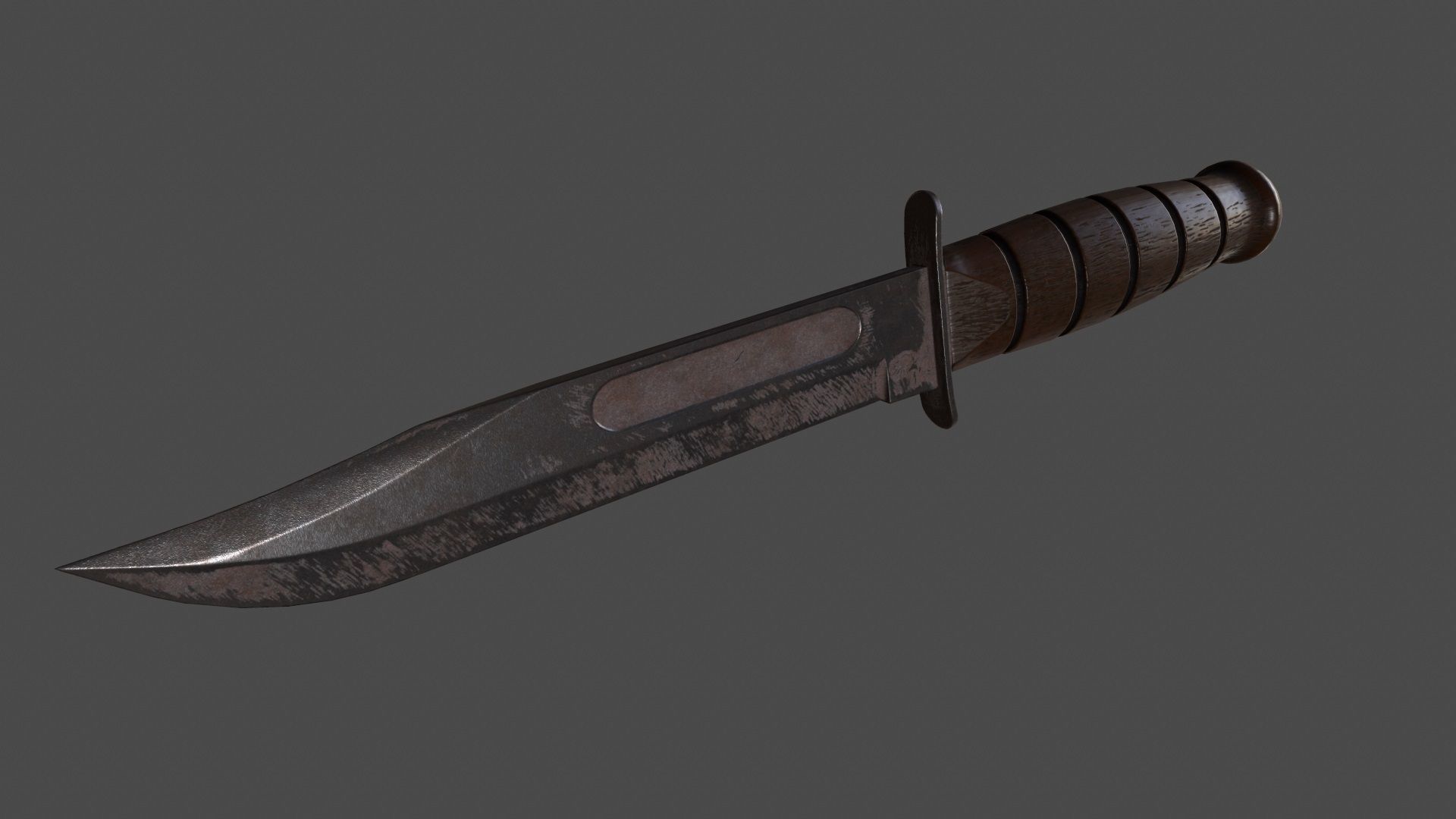knife 8 Low-poly 3D model_2