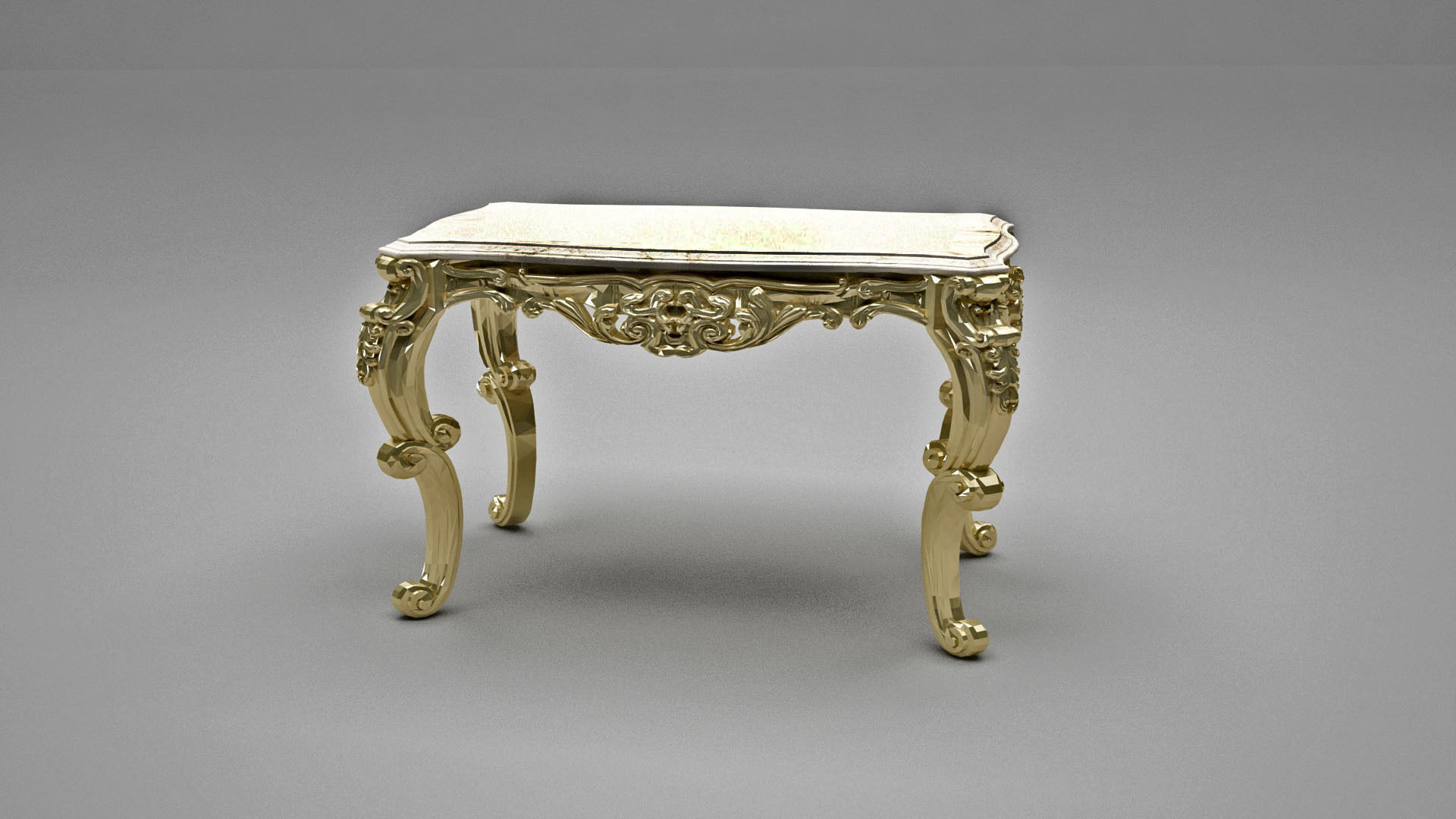 Classical Antique Table 3D model_3