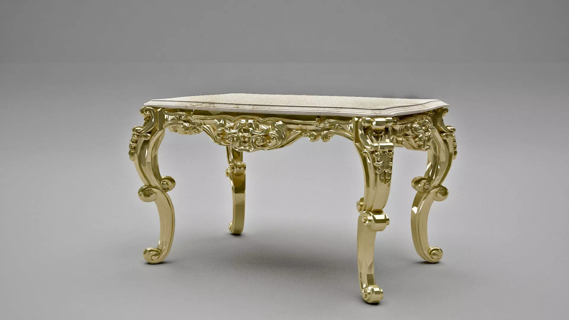 Classical Antique Table 3D model_0