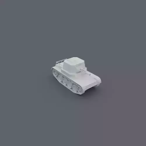 Cartoony Panzer Tank Destroyer Low-poly 3D model