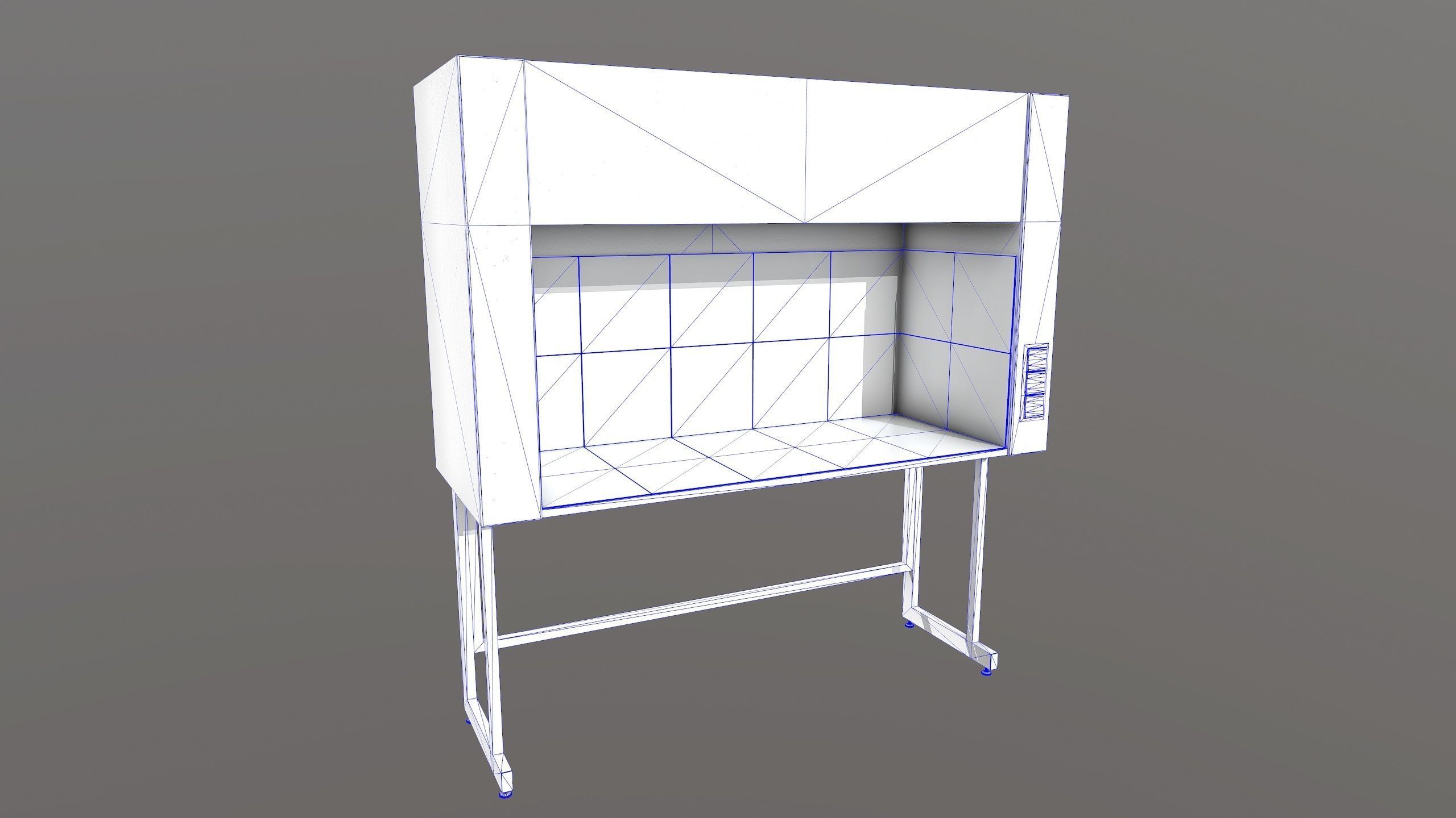 pull out drobe Low-poly 3D model_7