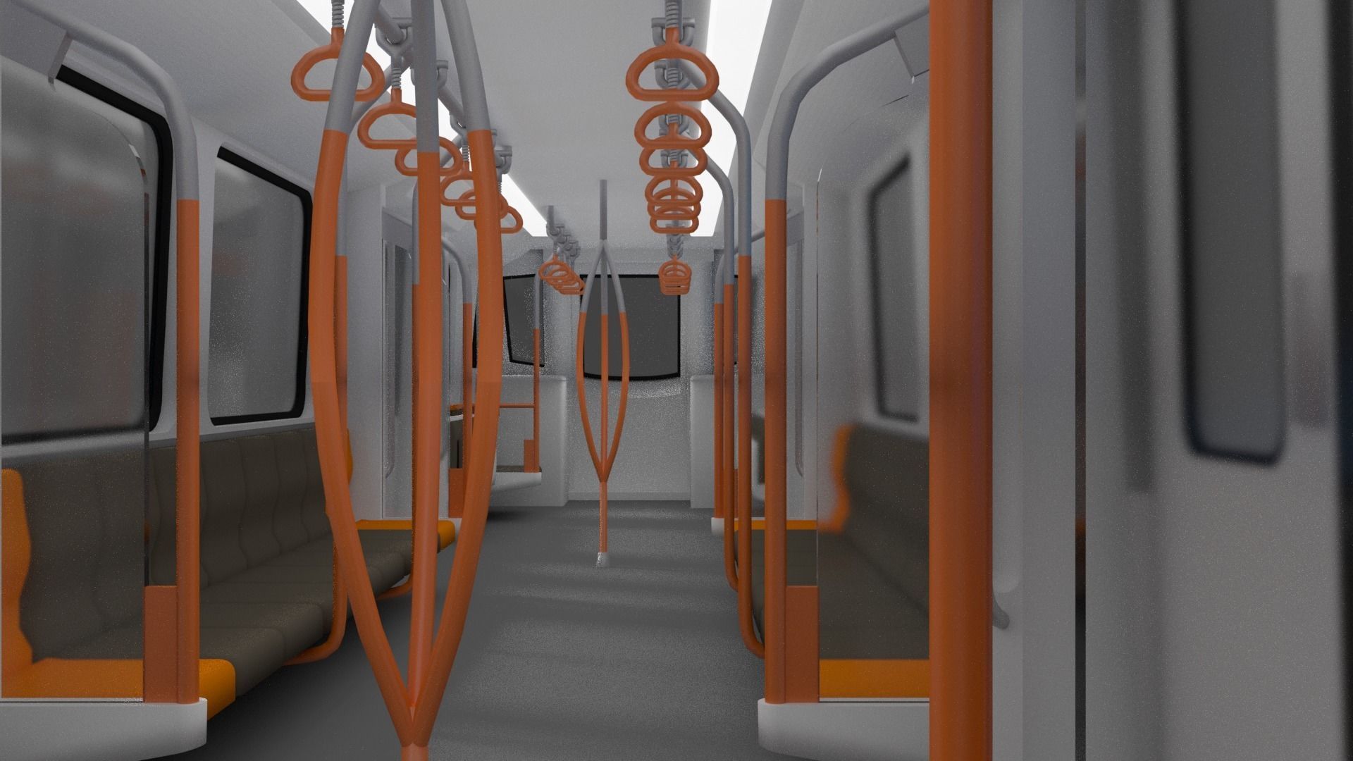 Modern Sydney Subway Train  3D model_6