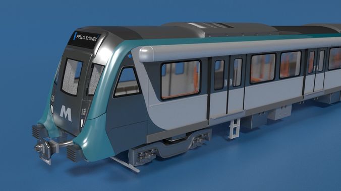 Modern Sydney Subway Train  3D model