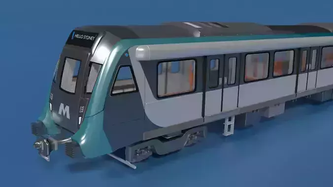 Modern Sydney Subway Train  3D model