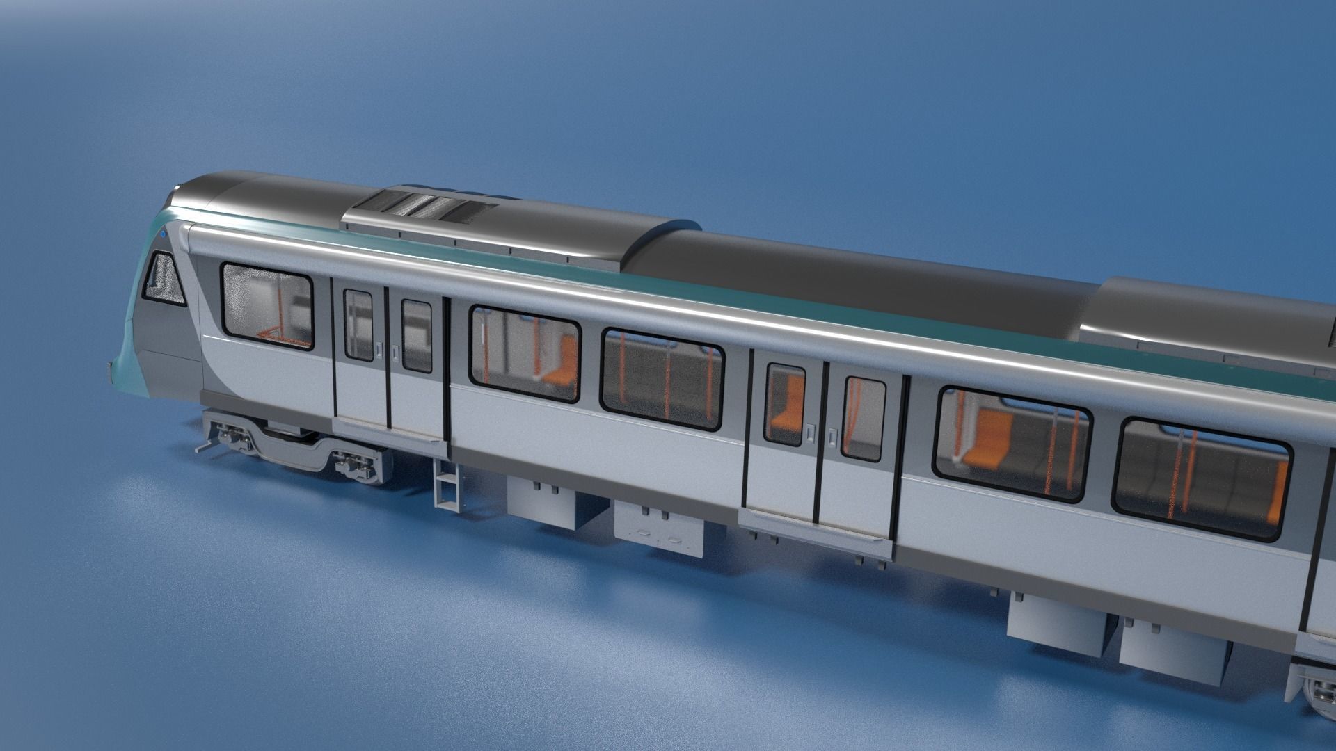 Modern Sydney Subway Train  3D model_5
