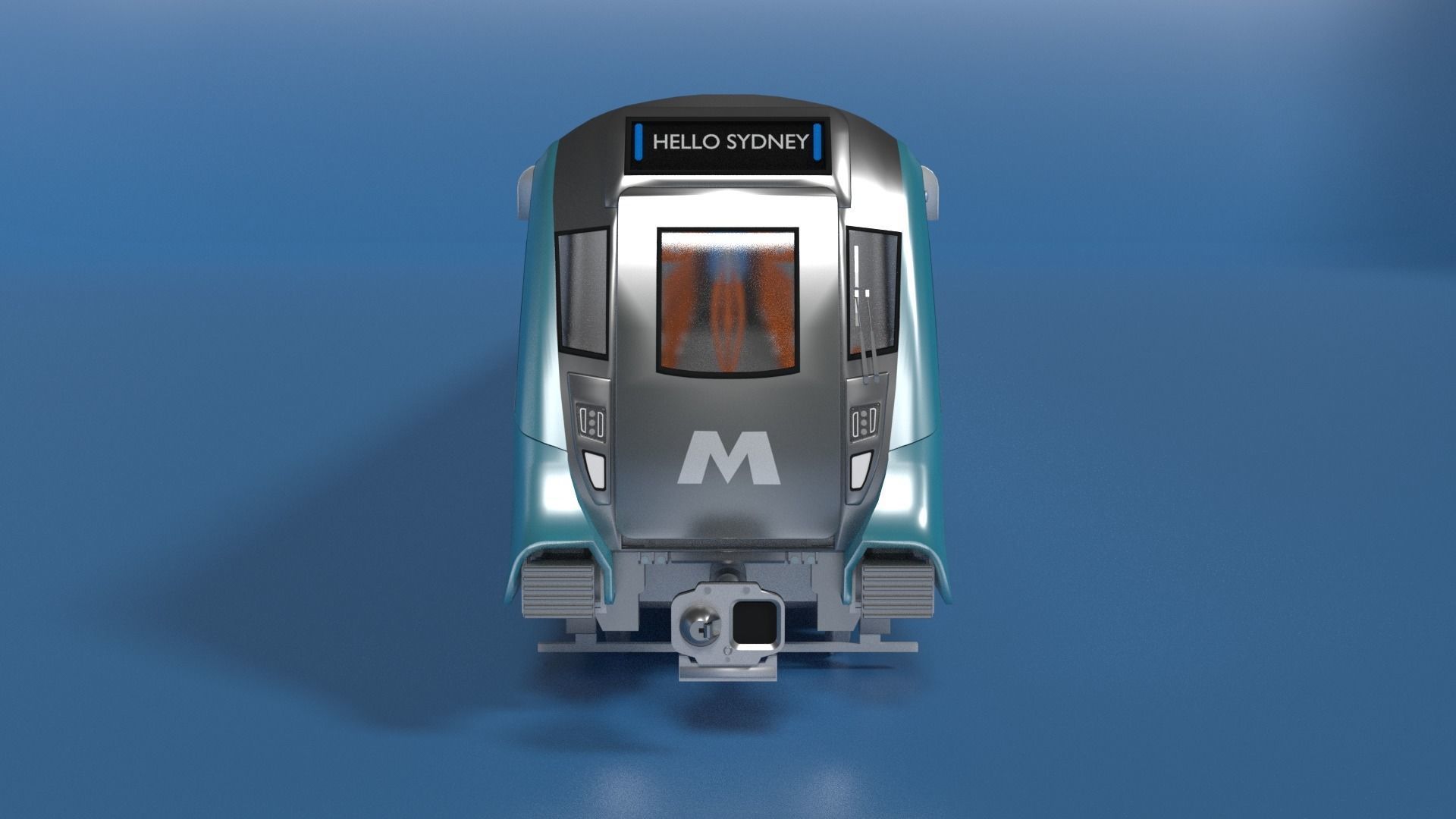 Modern Sydney Subway Train  3D model_1